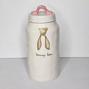 Rae‎ Dunn Easter Pink Bunny Ears Bunny Love Canister Cookie Jar